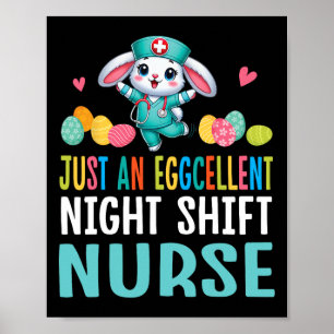 Poster Bunny Dance OEufs De Pâques Juste Une Soirée Éclat