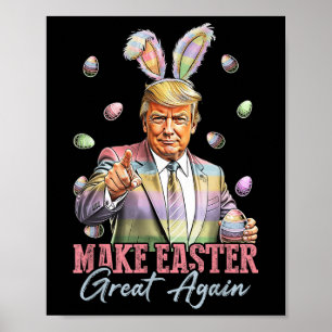 Poster Bunny Funny Trump Rendre Pâques grand Rabbit H