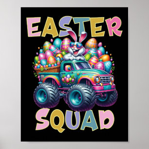 Poster Bunny Joyeux Monster de Pâques Amateurs de camion 