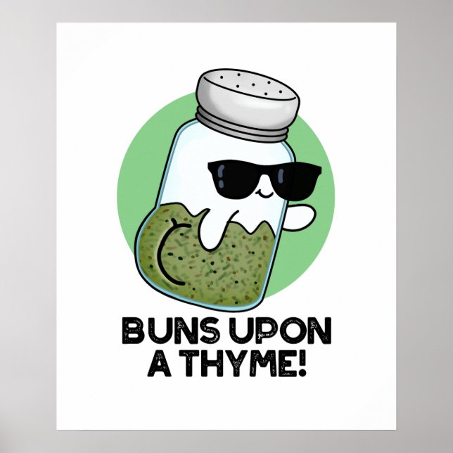 Poster Buns Sur Un Pun D'Herbe Drôle De Thyme (Devant)