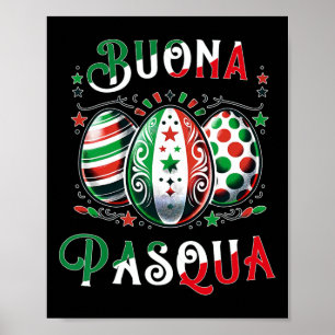 Poster Buona Pasqua Italien Joyeux Oeuf De Pâques Pour En