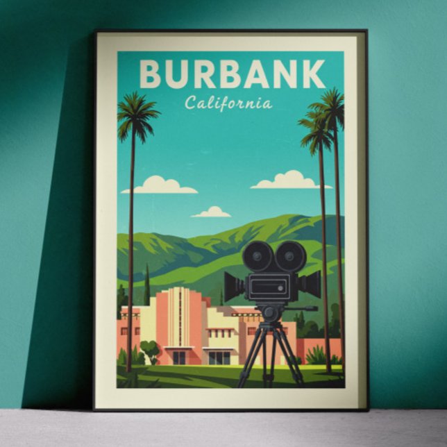 Poster Burbank Californie vintage (Créateur téléchargé)