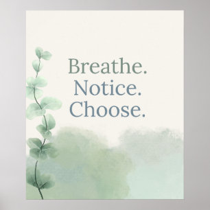 Poster Bureau de conseiller scolaire Choix calme Inspiran