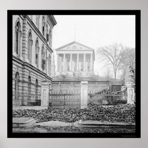 Poster Bureau de douane et capitol à Richmond, VA 1865