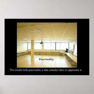 Poster Bureau de la PONTUALITÉ Motivationnel/Anti-motivat