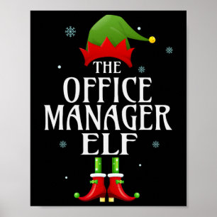Poster Bureau Manager Elf Xmas Correspondant Groupe Famil