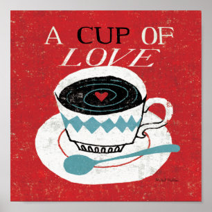 Poster Bureau vintage - Café