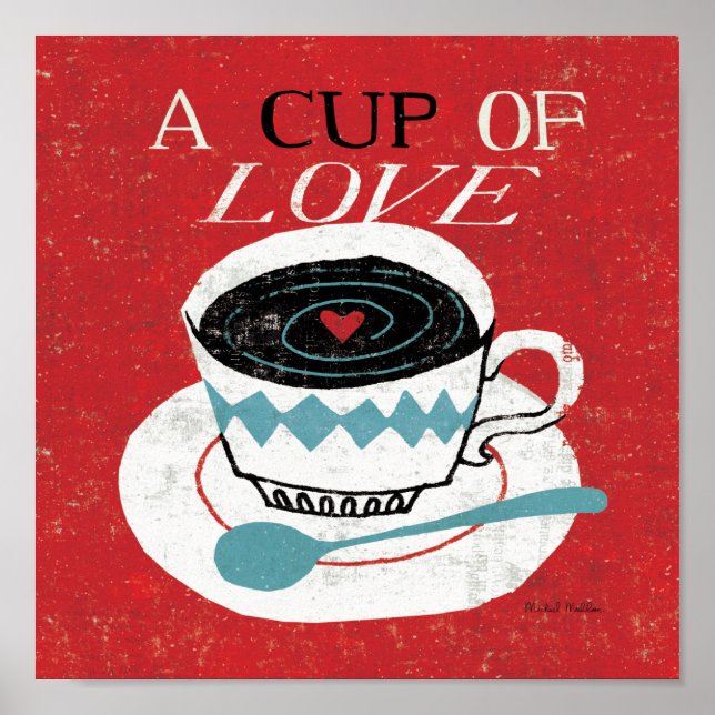 Poster Bureau vintage - Café (Devant)