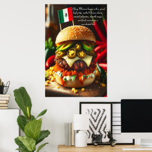 Poster Burger à vague de chaleur Oaxaca 24x36