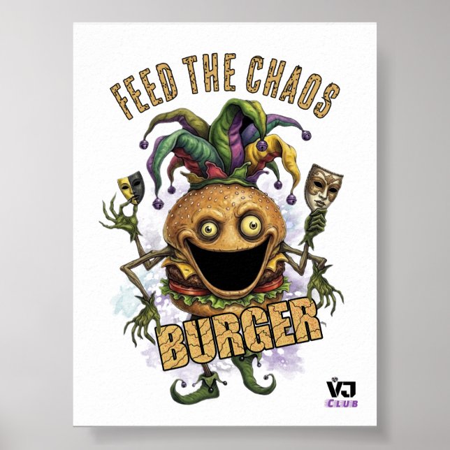 Poster Burger ami de Void Jester blanc (Devant)