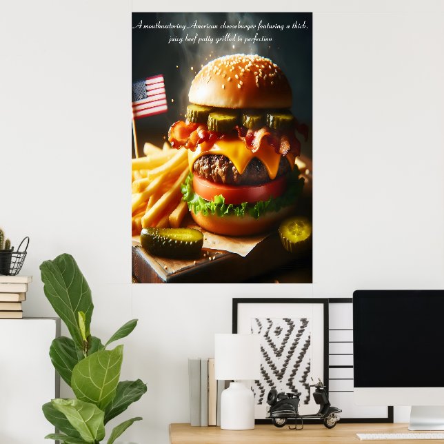 Poster Burger Bliss américain 24x36 (Bureau à domicile)