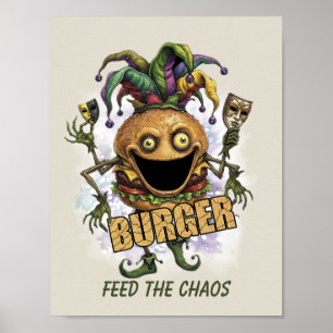 Poster Burger de l'ami du bouffon du vide