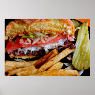 Poster Burger & Fries