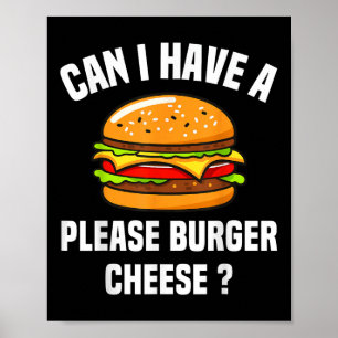 Poster Burger Fromage Hamburger Fromage Bbq Funny Sa