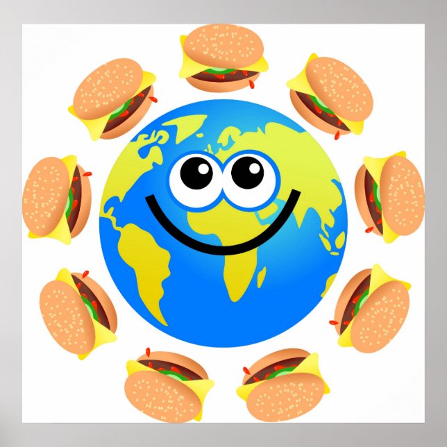 Poster Burger Globe (Devant)
