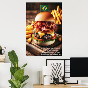 Poster Burger Picanha brésilien 24x36
