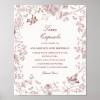 Burgundy Fall Toile Jouy Floral Temps Capsule Jeu