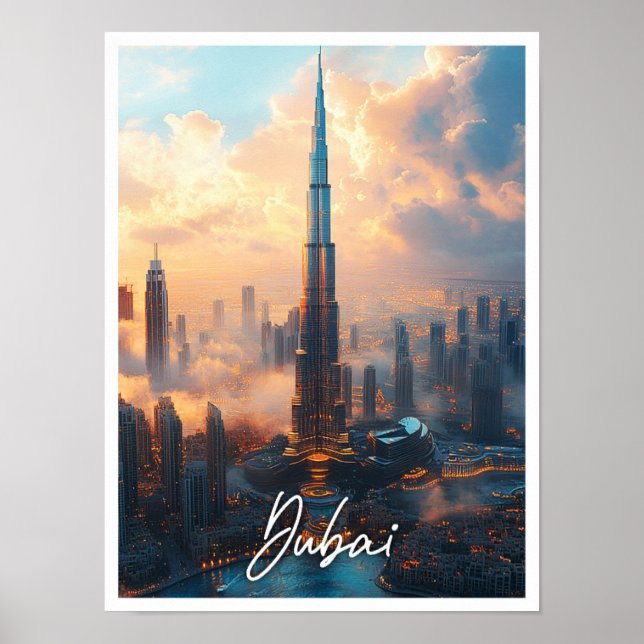 Poster Burj Khalifa Dubai Émirats arabes unis (Devant)