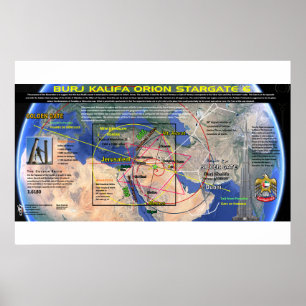 Poster Burj Khalifa Pleiades Motif 6