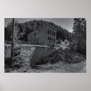 POSTER BURKE IDAHO - VILLE FANTÔME D'EXPLOITATION