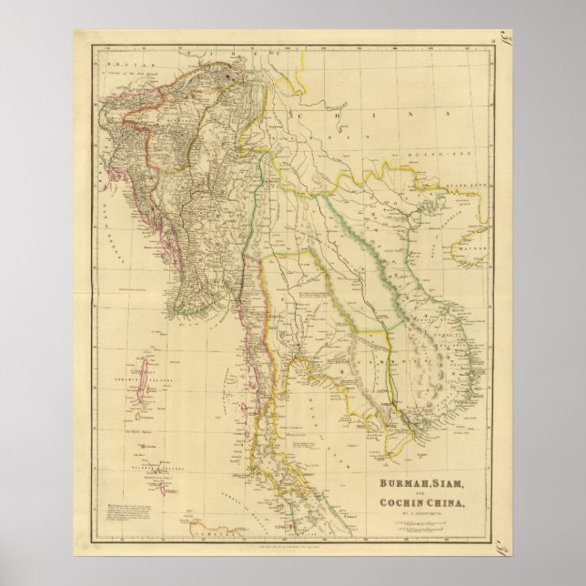 Poster Burmah, Siam, Chine de Cochin (Devant)