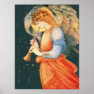 Poster Burne-Jones Angel jouant flageolet CC1135 Plus gra