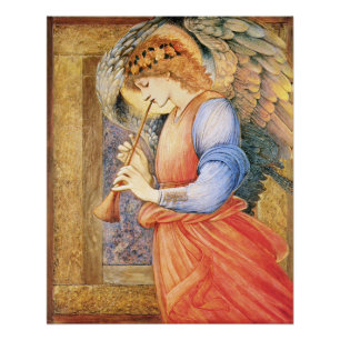Poster Burne-Jones Angel jouant flageolet CC1152 Plus gra