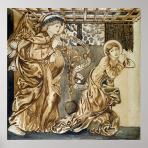 Poster Burne-Jones - Annonciation