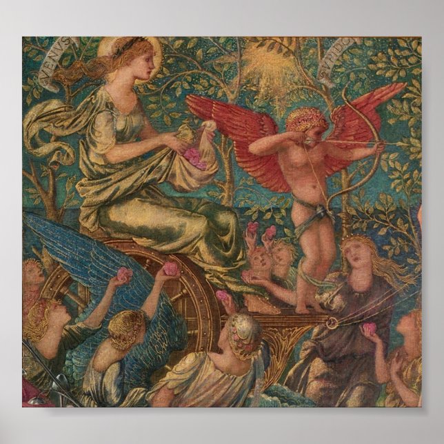 Poster Burne-Jones, Triomphe de l'amour (Devant)