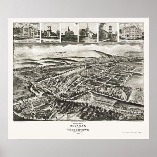 Poster Burnham, PA Carte panoramique - 1906