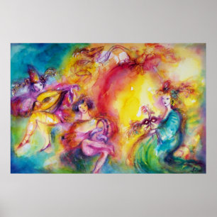 Poster BURNING THE CARNIVAL / Venetian Masquerade Dance