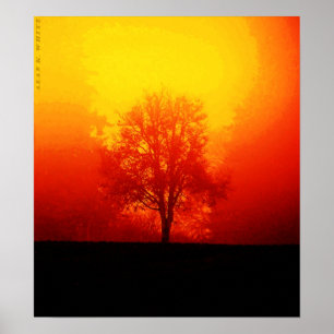 Poster Burning Tree