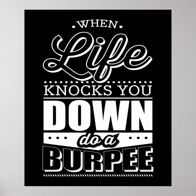 Poster Burpees Fitness Gym entraînement Inspiration (Devant)
