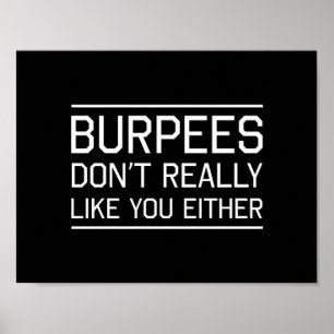 Poster Burpees ne vous aiment pas vraiment non plus