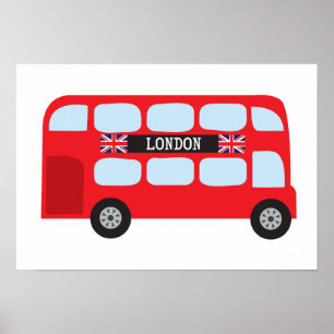 Poster Bus à deux étages de Londres
