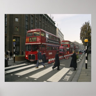 Poster Bus de la gare de Liverpool Street - Londres
