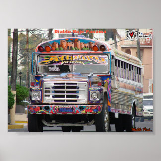 Poster Bus, diablo rojo Panama