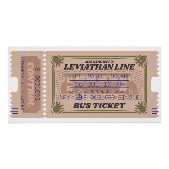 Poster Bus intérieur de la ligne Leviathan (Devant)