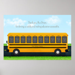 Poster Bus Merci 10 Photo Custom School Bus