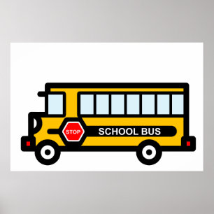 Poster Bus scolaire