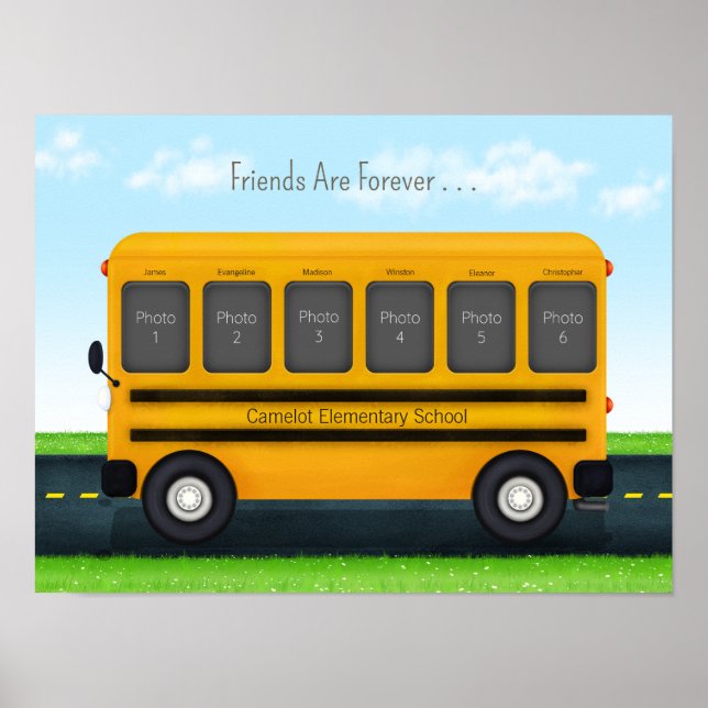 Poster Bus scolaire 6 Cadre photo personnalisé Meilleurs  (Devant)