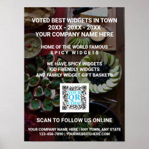 Poster Business QR Code Dark Photo Cool Trade Show Promo