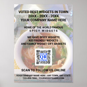 Poster Business QR Code Light Photo Cool Trade Show Promo