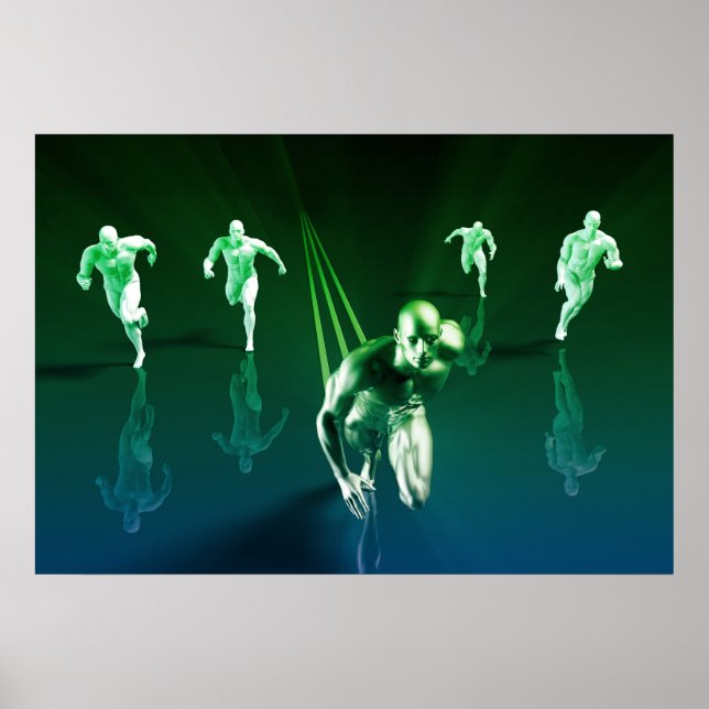 Poster Business Technology Concept sur le rapport mondial (Devant)