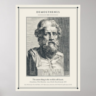 Poster Buste gravé de Démosthène d'après Rubens, 1638