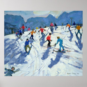 Poster Busy Ski Slope Lofer 2004