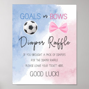 Poster Buts ou arcs diaper signe de tombole genre révéler