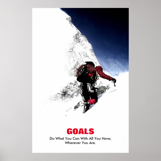 Poster Buts Quote Mountaineer Faites Ce Que Vous Pouvez (Devant)