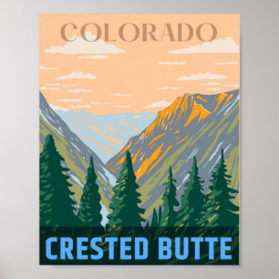 Poster Butte crêpée montagnes rocheuses cadeaux colorado