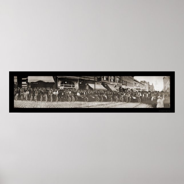 Poster Butte MT Motorcycle Photo 1914 (Devant)
